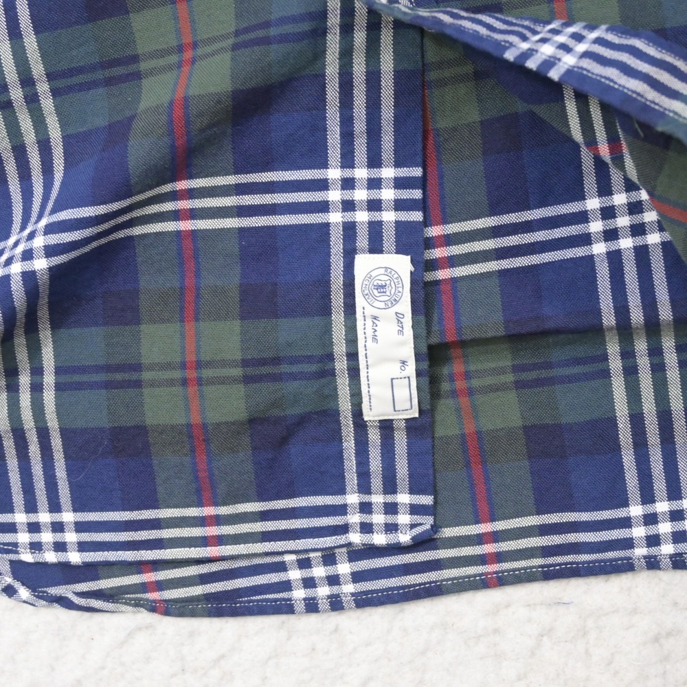 Ralph Lauren Button Up Mens M Classic Fit Blue Green Plaid Long Sleeve Pony Logo - Picture 6 of 12